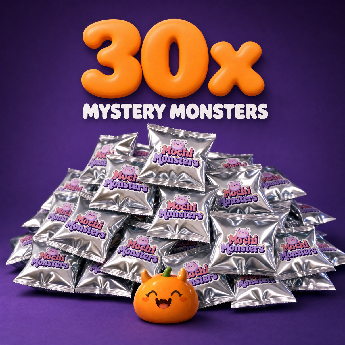 30x mystery monsters pack - individually wrapped foil pouches