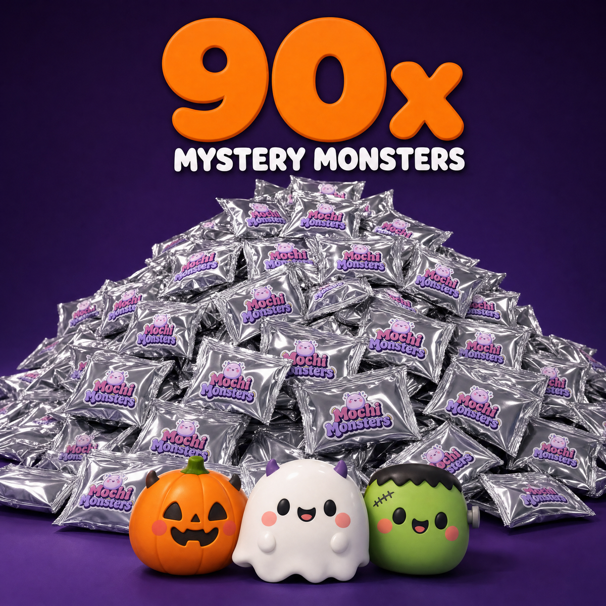 90x mystery monsters pack - individually wrapped foil pouches